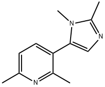 Pyridine, 3-(1,2-dimethyl-1H-imidazol-5-yl)-2,6-dimethyl- (9CI) 化学構造式