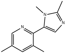 Pyridine, 2-(1,2-dimethyl-1H-imidazol-5-yl)-3,5-dimethyl- (9CI) 结构式