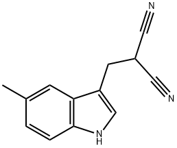 Propanedinitrile, [(5-methyl-1H-indol-3-yl)methyl]- (9CI) 结构式