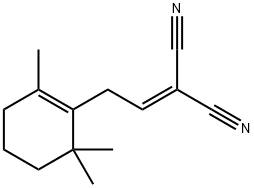 Propanedinitrile, [2-(2,6,6-trimethyl-1-cyclohexen-1-yl)ethylidene]- (9CI) 结构式