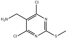 (4,6-DICHLORO-2-(METHYLTHIO)PYRIMIDIN-5-YL)METHANAMINE Structure