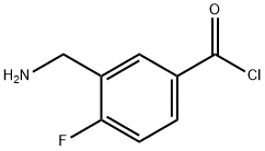 Benzoyl chloride, 3-(aminomethyl)-4-fluoro- (9CI) 化学構造式