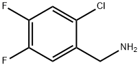 2-クロロ-4,5-ジフルオロベンジルアミン 化学構造式