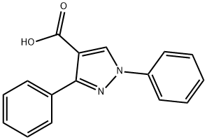 1,3-二苯基-1H-吡唑-4-羧酸, 77169-12-1, 结构式