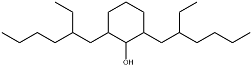 2,6-bis(2-ethylhexyl)cyclohexan-1-ol Struktur