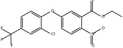 ethyl 5-[2-chloro-4-(trifluoromethyl)phenoxy]-2-nitrobenzoate Struktur