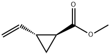 Cyclopropanecarboxylic acid, 2-ethenyl-, methyl ester, (1S-trans)- (9CI) 结构式