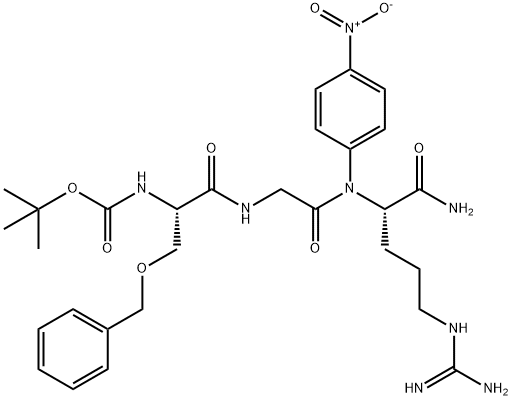 N-T-BOC-O-BENZYL-SER-GLY-ARG P-NITROANILIDE Struktur