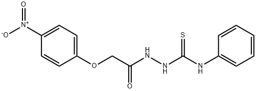 2-[2-(4-nitrophenoxy)acetyl]-N-phenyl-1-hydrazinecarbothioamide Structure