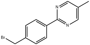 Pyrimidine, 2-[4-(bromomethyl)phenyl]-5-methyl- (9CI) Structure