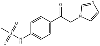 N-(4-(1H-Imidazol-1-ylacetyl)phenyl)methanesulfonamide 化学構造式