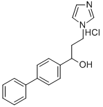 4-BIPHENYLMETHANOL, alpha-(2-(1-IMIDAZOLYL)ETHYL)-, HYDROCHLORIDE 化学構造式