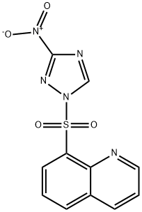 1-(8-喹啉磺酰基)-3-硝基-1H-1,2,4-三唑, 77244-88-3, 结构式