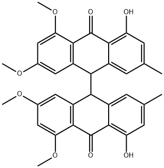 77282-67-8 1,1'-Dihydroxy-6,6',8,8'-tetramethoxy-3,3'-dimethyl-10,10'-bianthrone