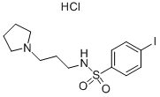 4-IODO-N-(3-PYRROLIDIN-1-YL-PROPYL)-BENZENESULFONAMIDE HYDROCHLORIDE,77283-50-2,结构式