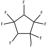 1,1,2,2,3,4,4,5-オクタフルオロシクロペンタン 化学構造式