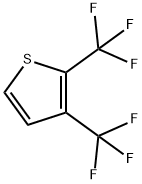 2,3-ビス(トリフルオロメチル)チオフェン 化学構造式