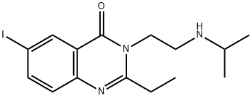 2-Ethyl-6-iodo-3-(2-((1-methylethyl)amino)ethyl)-4(3H)-quinazolinone 化学構造式
