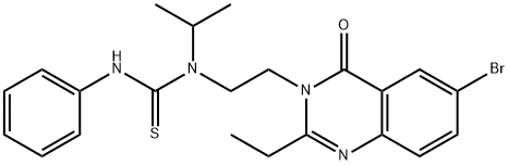 1-[2-(6-bromo-2-ethyl-4-oxo-quinazolin-3-yl)ethyl]-3-phenyl-1-propan-2 -yl-thiourea,77301-15-6,结构式