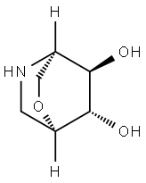 2-Oxa-5-azabicyclo[2.2.2]octane-7,8-diol, (1R,4R,7S,8R)- (9CI) Struktur
