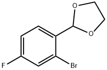 2-(2-溴-4-氟苯基)-1,3-二氧戊环,773097-04-4,结构式