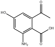 Benzoic acid, 2-acetyl-6-amino-4-hydroxy- (9CI) Structure