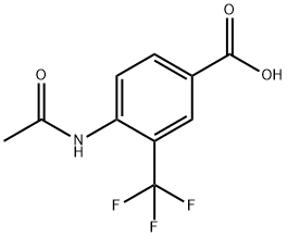 4-Acetamido -3-trifluoromethyl-benzoic acid Struktur