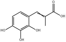 2-Propenoic acid, 2-methyl-3-(2,3,4-trihydroxyphenyl)- (9CI) Structure
