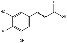 2-Propenoic acid, 2-methyl-3-(3,4,5-trihydroxyphenyl)- (9CI) 结构式