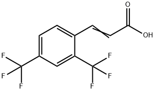 (E)-3-(2,4-双(三氟甲基)苯基)丙烯酸 结构式