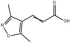 2-Propenoicacid,3-(3,5-dimethyl-4-isoxazolyl)-(9CI) Structure