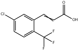 (E)-3-(5-氯-2-(三氟甲基)苯基)丙烯酸, 773129-56-9, 结构式