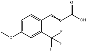 4-メトキシ-2-(トリフルオロメチル)けい皮酸 化学構造式