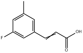(E)-3-(3-氟-5-甲基苯基)丙烯酸, 773132-32-4, 结构式