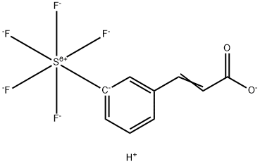 3-(ペンタフルオロ硫黄)けい皮酸 化学構造式