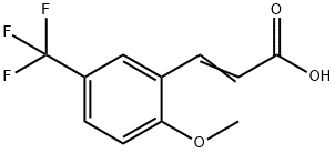 (E)-3-(2-甲氧基-5-(三氟甲基)苯基)丙烯酸, 773133-16-7, 结构式