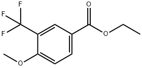 4-甲氧基-3-(三氟甲基)苯甲酸乙酯 结构式