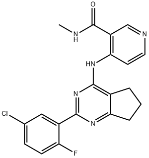 3-PyridinecarboxaMide, 4-[[2-(5-chloro-2-fluorophenyl)-6,7-dihydro-5H-cyclopentapyriMidin-4-yl]aMino]-N-Methyl- (9CI)|