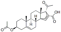 14,21-Cyclo-17.alpha.-pregna-5,20-diene-16.alpha.-carboxylic acid, 17-acetyl-3.beta.-hydroxy-, acetate 化学構造式