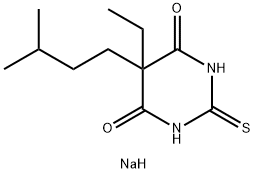 5-Ethyl-5-isopentyl-2-sodiothio-4,6(1H,5H)-pyrimidinedione,7733-07-5,结构式