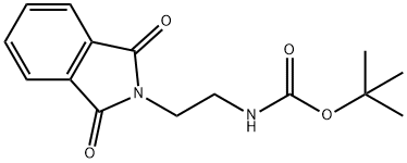 N-1-BOC-2-(1',3'-ジヒドロ-1',3'-ジオキソ-2'H-イソインドール-2'-イル)エチルアミン 化学構造式