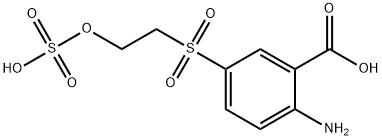 2-amino-5-(2-(sulfooxy)ethylsulfonyl)benzoic acid Struktur