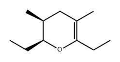 2,6-Diethyl-3,4-dihydro-3,5-dimethyl-2H-pyran Struktur