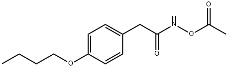 4-n-Butoxyphenylacetohydroxamic acid, O-acetate ester Structure