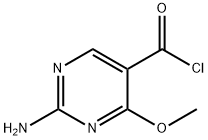 5-Pyrimidinecarbonyl chloride, 2-amino-4-methoxy- (9CI) 结构式