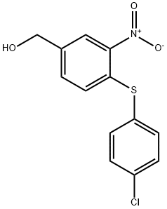 {4-[(4-chlorophenyl)sulfanyl]-3-nitrophenyl}methanol 结构式