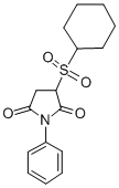 N-Phenyl-3-(cyclohexylsulfonyl)pyrrolidine-2,5-dione Struktur