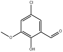 5-氯-2-羟基-3-甲氧基苯甲醛 结构式