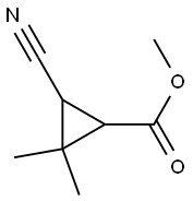 Cyclopropanecarboxylic acid, 3-cyano-2,2-dimethyl-, methyl ester (9CI) Structure