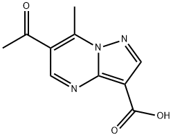 6-乙酰-7-甲基-吡唑[1,5-A]嘧啶-3-羧酸 结构式